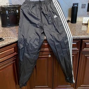 Black and White Large Adidas Pants